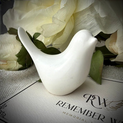 Ceramic memorial Ashes / hair Memorial Dove