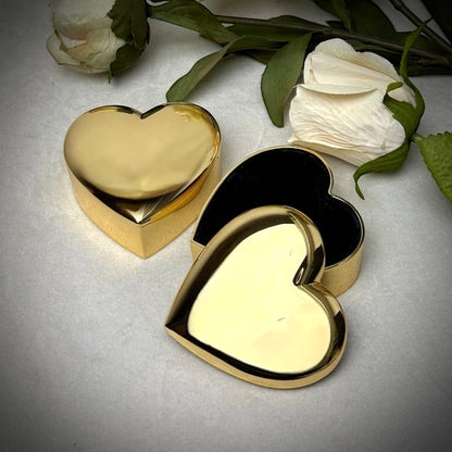 Engraved Gold Heart Keepsake Trinket Box