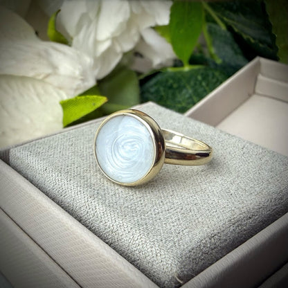 9ct Yellow Gold Round Memorial Ring