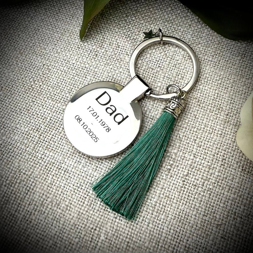 Engraved /  photo Memorial keyring