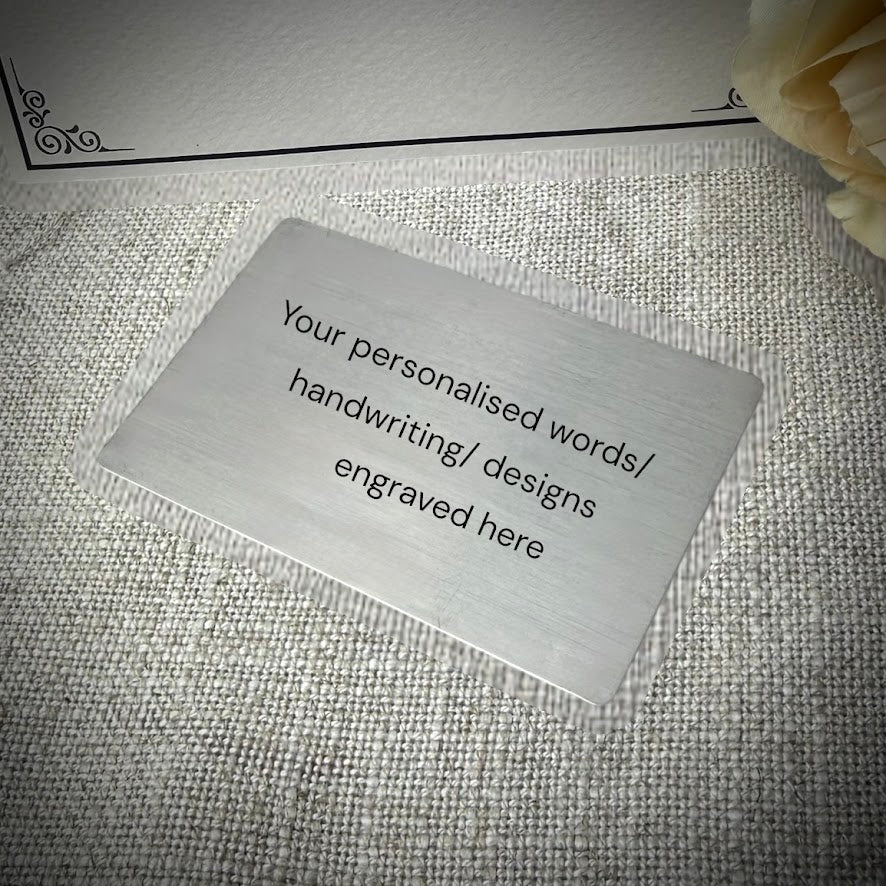 Engraved Stainless Keepsake Wallet Card