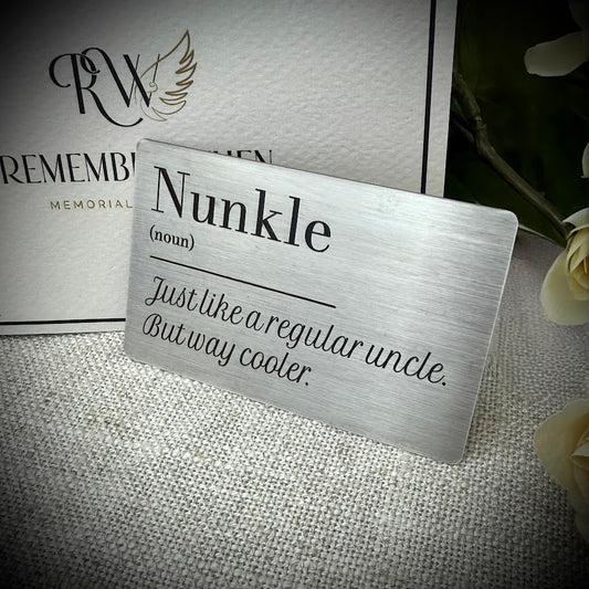 Engraved Stainless Keepsake Wallet Card