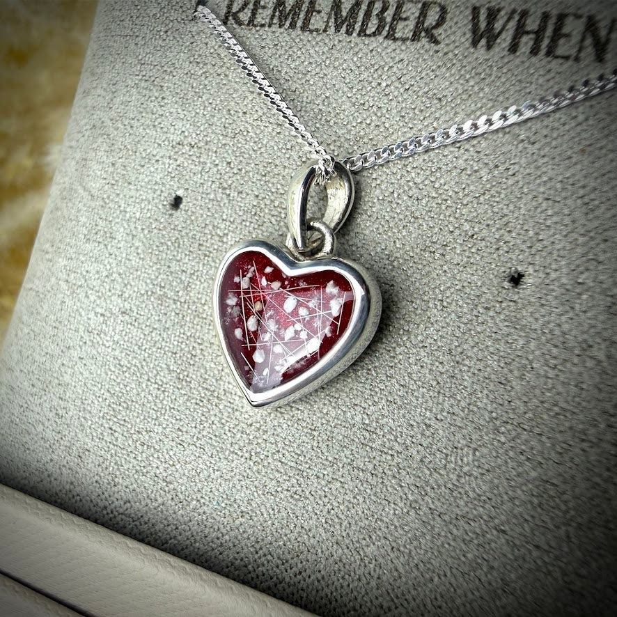 Sterling Silver Mini Heart Memorial Pendant