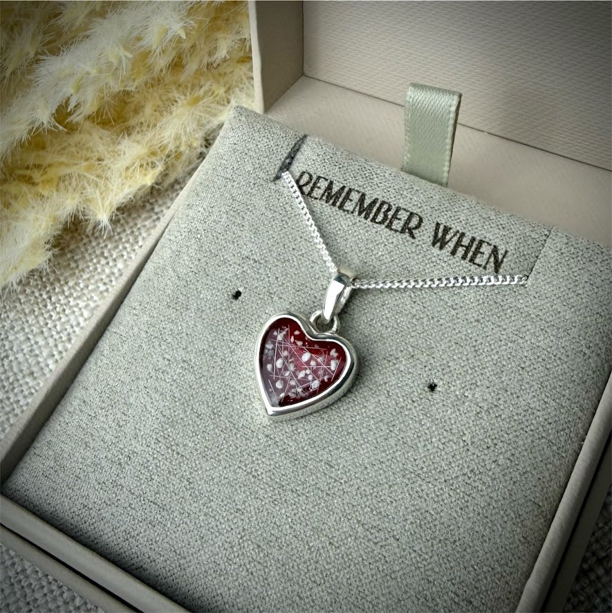 Sterling Silver Mini Heart Memorial Pendant