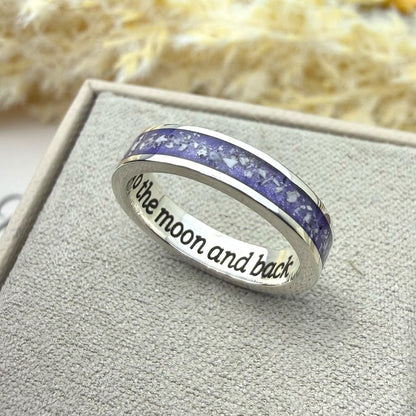 Sterling Silver 4mm Channel Memorial Ring