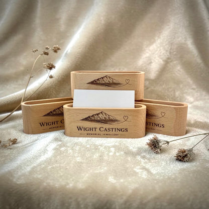 Engraved Wooden Business Card Holder