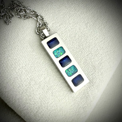 Titanium 5 Bar Memorial Pendant