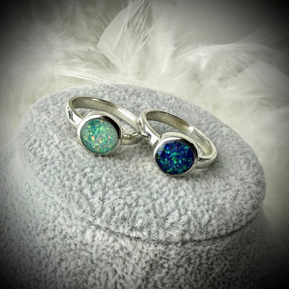 Sterling Silver 10mm round Memorial Ring