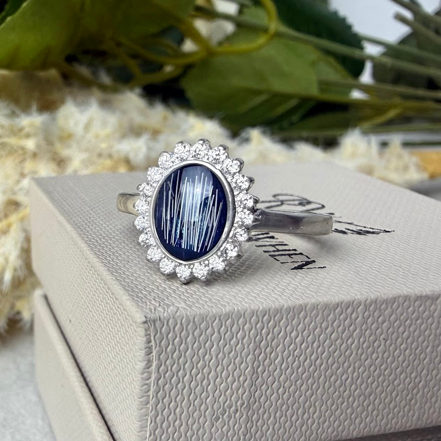 Sterling Silver Halo Memorial Ring