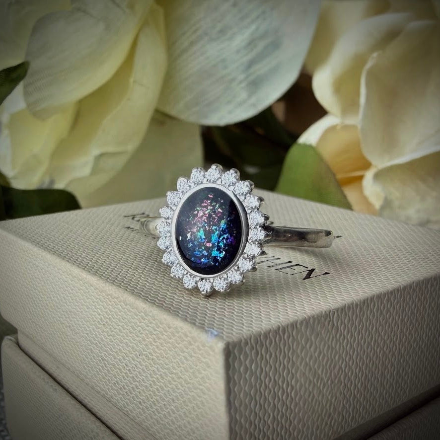 Sterling Silver Halo Memorial Ring