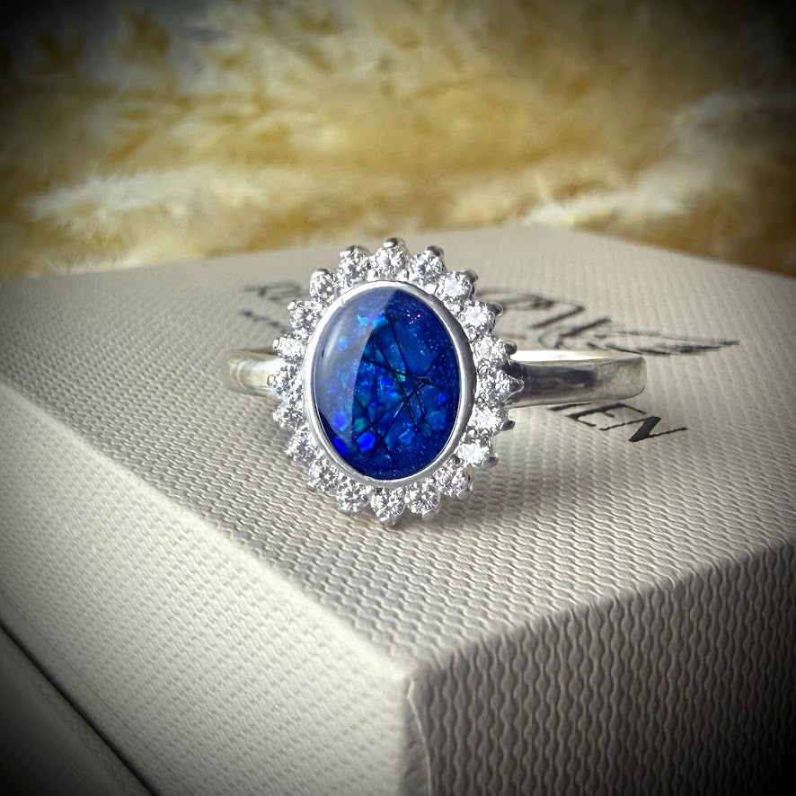 Sterling Silver Halo Memorial Ring