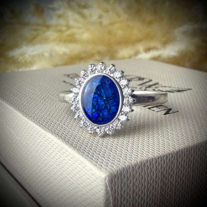 Sterling Silver Halo Memorial Ring
