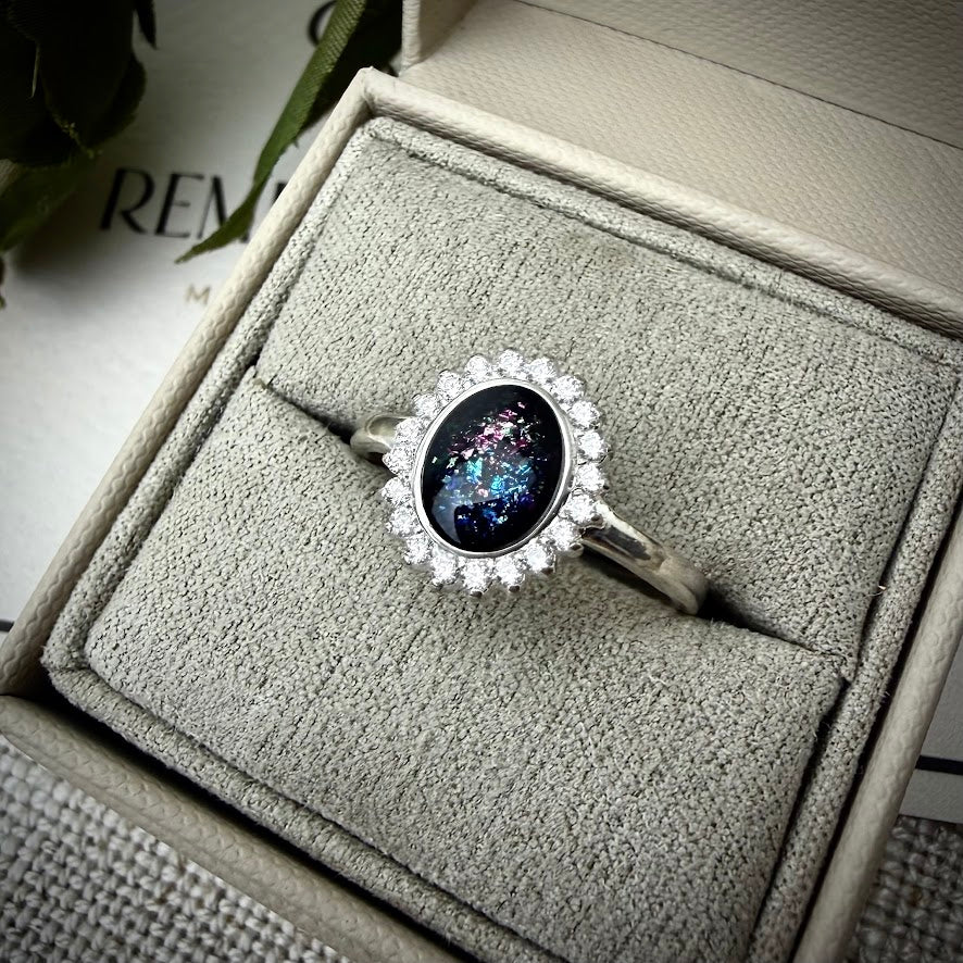 Sterling Silver Halo Memorial Ring