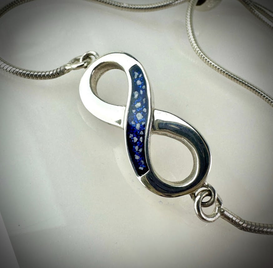 Sterling Silver Infinity Adjustable Memorial Bracelet