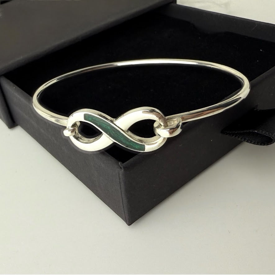 Sterling Silver Infinity Memorial Bangle