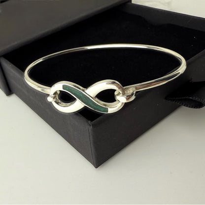 Sterling Silver Infinity Memorial Bangle