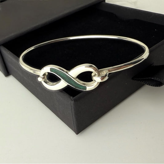 Sterling Silver Infinity Memorial Bangle