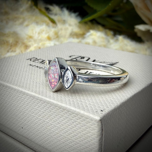 Sterling Silver Marquise Memorial Ring