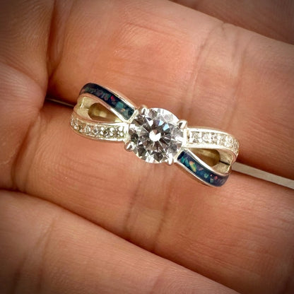 Sterling Silver Solitaire Infinity Ring