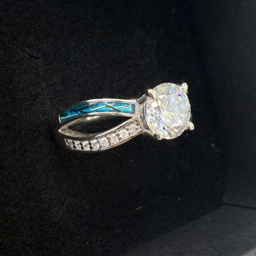 Sterling Silver Solitaire Infinity Ring