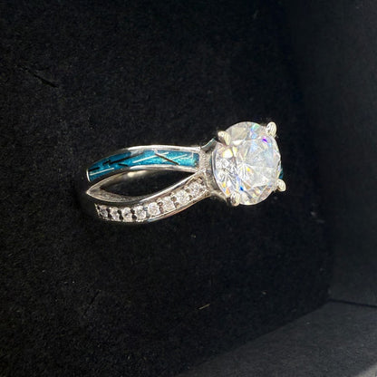 Sterling Silver Solitaire Infinity Ring