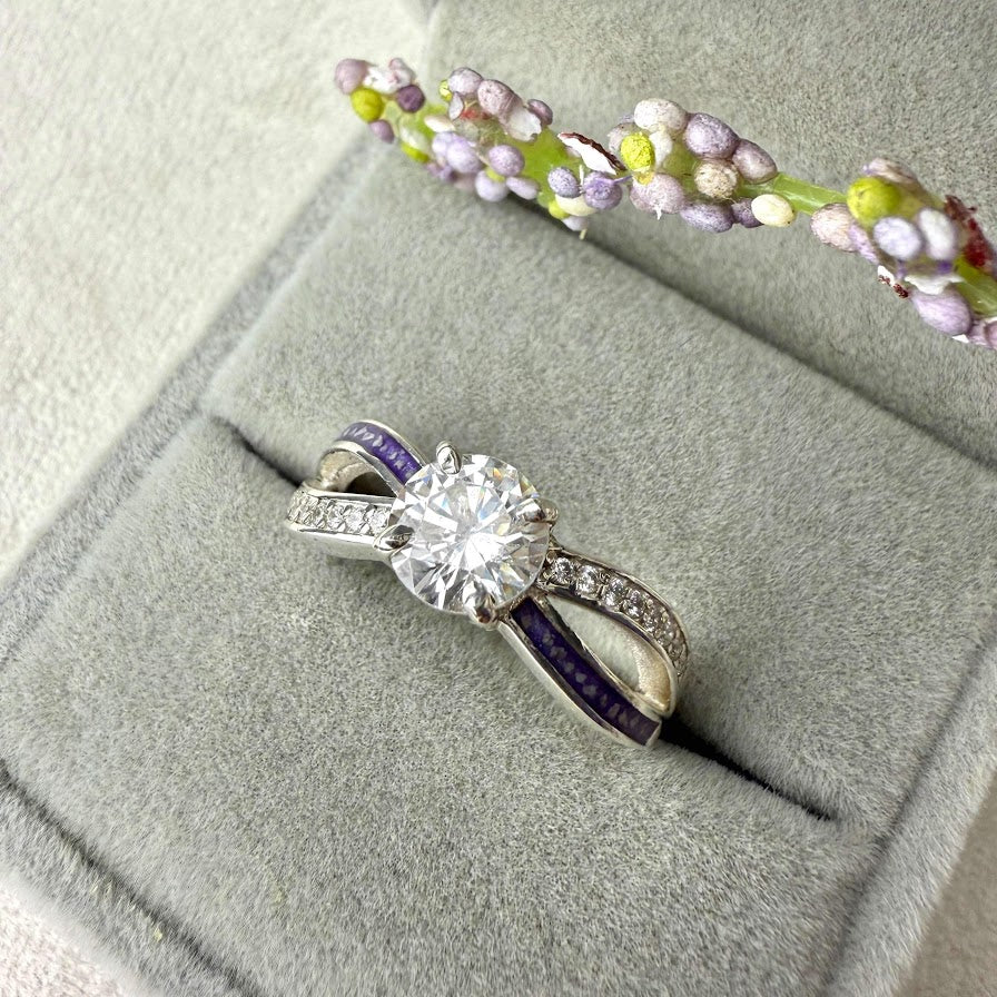 Sterling Silver Solitaire Infinity Ring