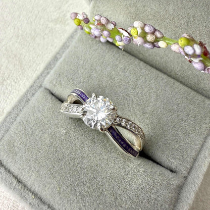 Sterling Silver Solitaire Infinity Ring