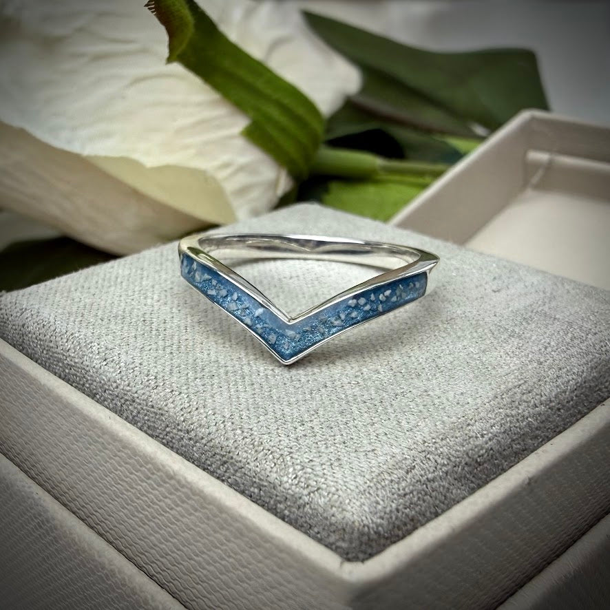 Sterling Silver Wishbone Memorial Ring