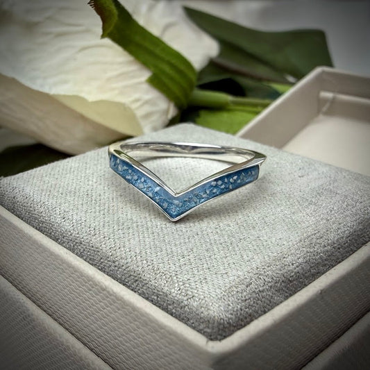 Sterling Silver Wishbone Memorial Ring