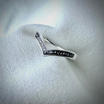 Sterling Silver Wishbone Memorial Ring