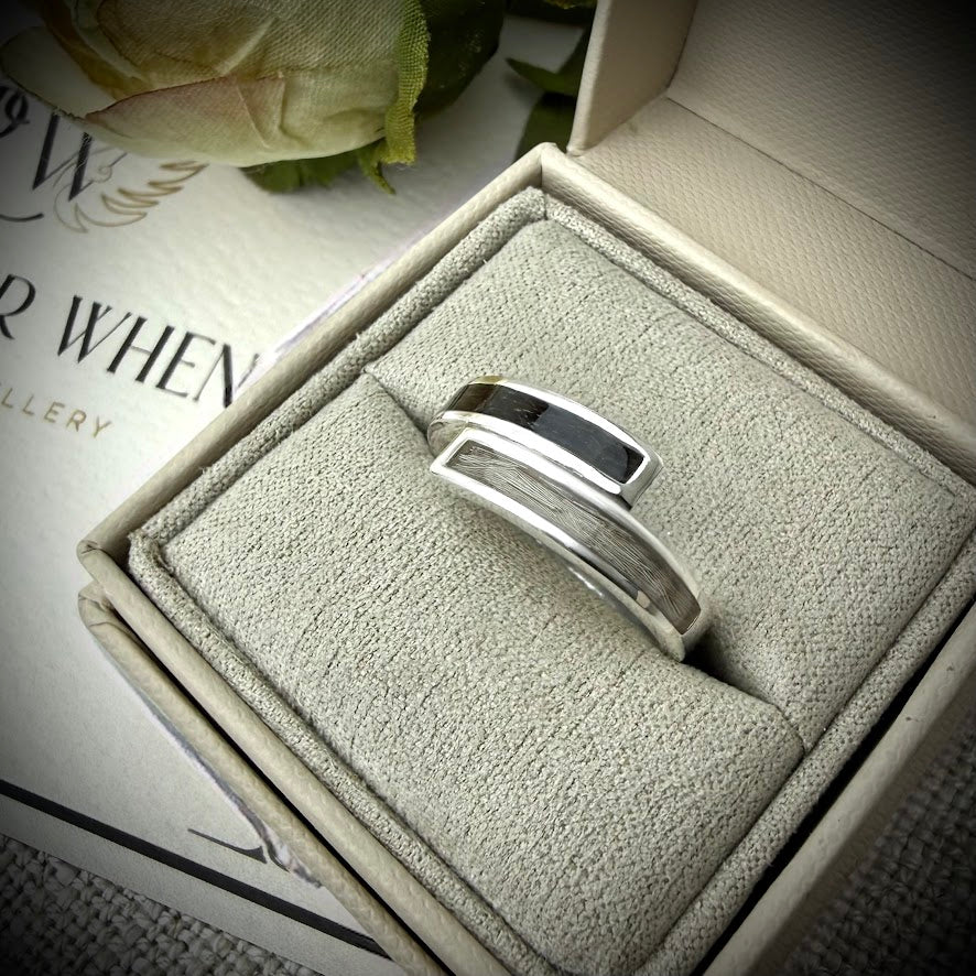 Sterling Silver Wrap around Memorial Ring