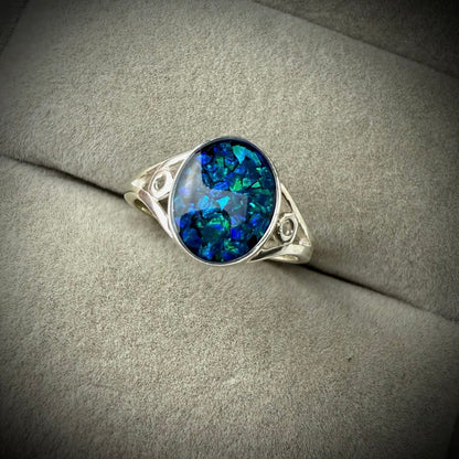 Sterling Silver classic Oval Memorial Ring