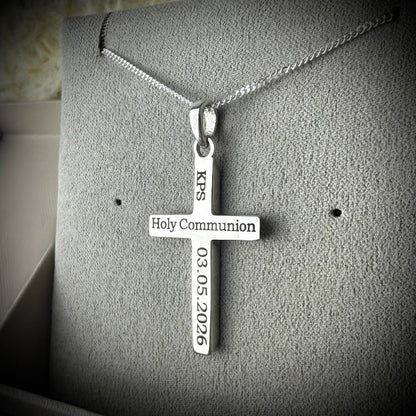 Sterling Silver 3D Cross Memorial Pendant